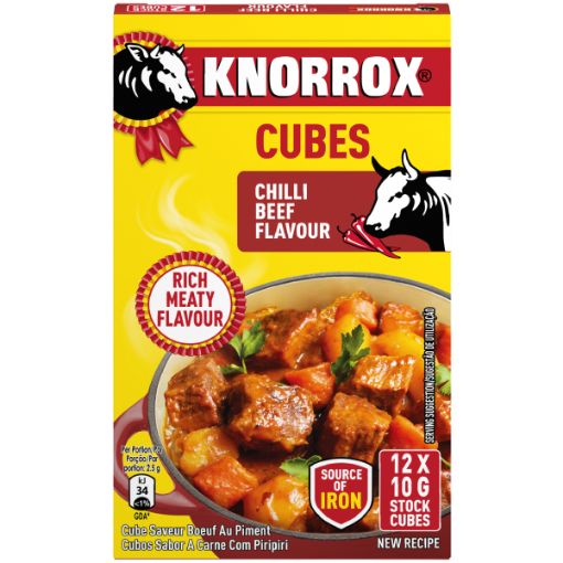 KNORROX STOCK CUBES CHIL BEEF