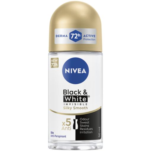 NIVEA ROLL-ON BLCK&WHT SILKY SMTH 50ML