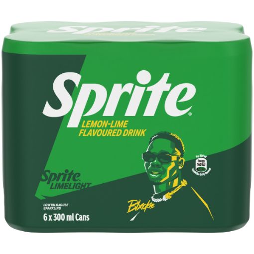 SPRITE SOFT DRINK CAN 300ML x 6