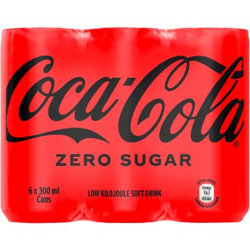 COCA-COLA ZERO CAN 300ML x 6