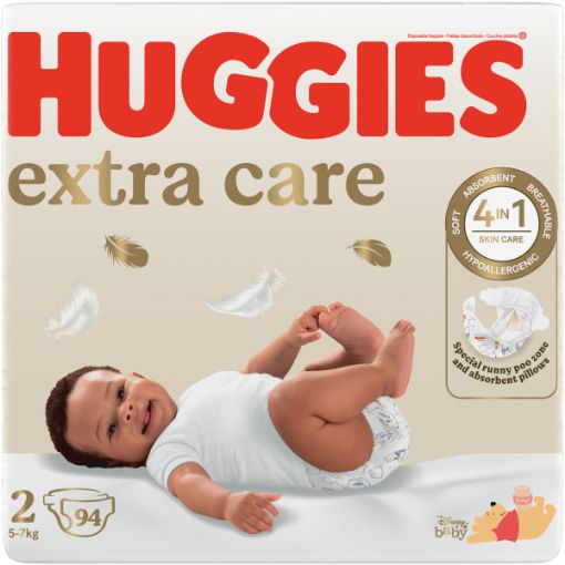 HUGGIES EXTRA CARE DISP NAPPIES S2