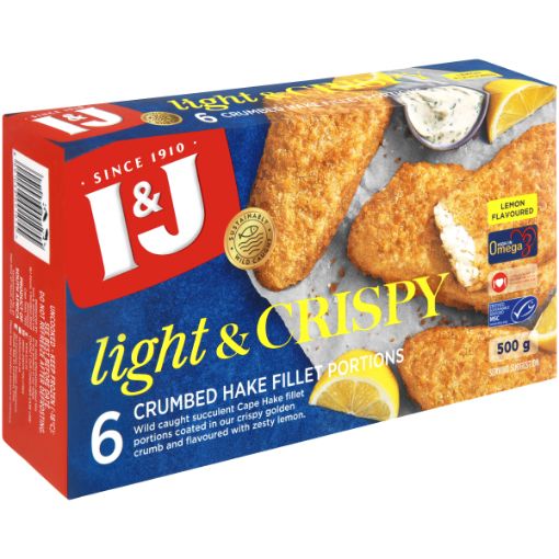 I&J LIGHT&CRISPY HAKE LEMON 500G