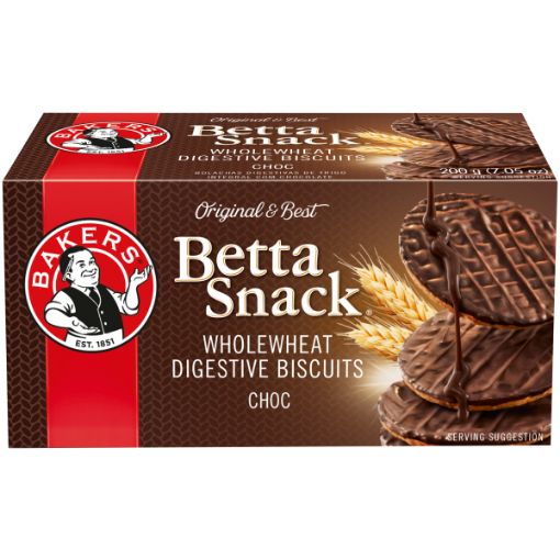 BAKERS BETTA SNACK MILK CHOC 200G