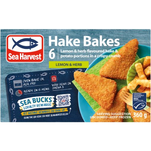 SEA HARVEST HAKE BAKES LEMON&HERB 360G