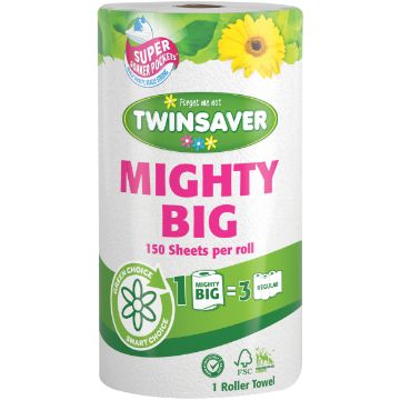 TWINSAVER MIGHTY BIG CLASSIC WHT R/TOWEL