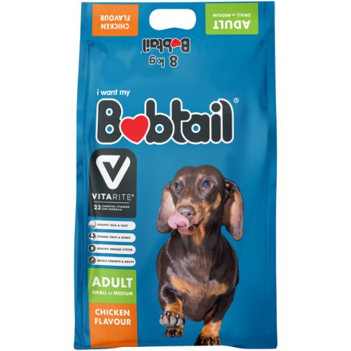 BOBTAIL DOG FOOD S M ADULT MIN CHUNKS CHICK 8KG