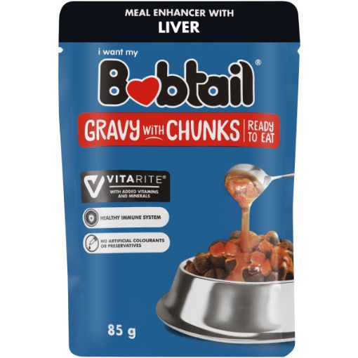 BOBTAIL LIVER CHUNKS&GRAVY D FOOD 85G