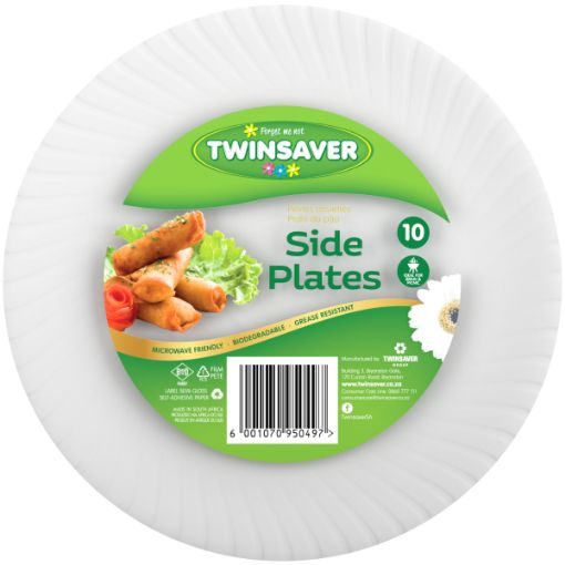 TWINSAVER PAPER PLATES 180MM SIDE