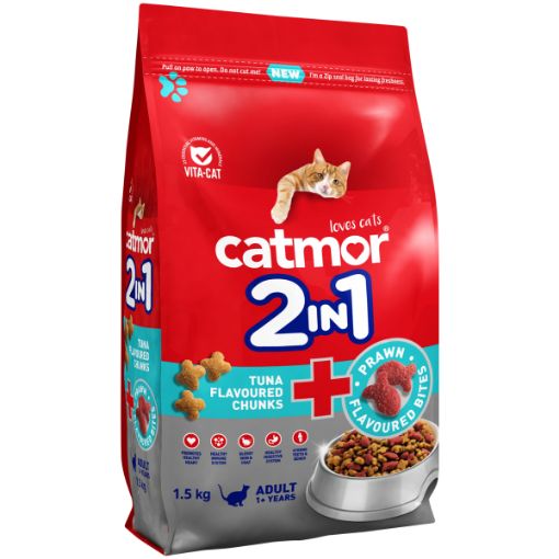 CATMOR CAT FOOD 2IN1 TUNA CHNK&PRAWN 1.75KG