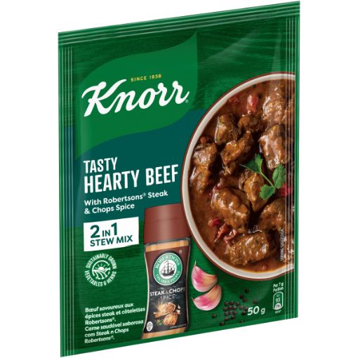 KNORR TASTY STEW MIX BEEF 50G