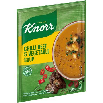 KNORR SOUP CHILLI BEEF&VEG 50G