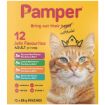 PAMPER CAT FOOD 12X85G F/CUTS M/PACK JELLY