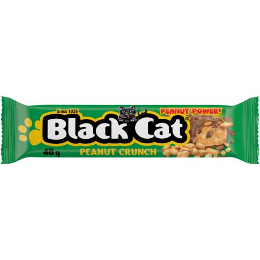 BLACK CAT CHOC BAR PEANUT CRUNCH 48G