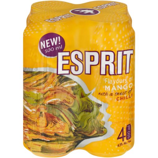 ESPRIT MANGO & TWIST OF CHILLI 500ML CAN x 4
