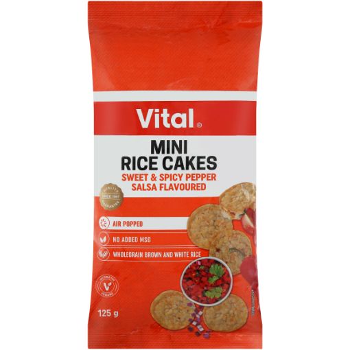 VITAL RICE CAKES SWT PEPPER SALSA 125G