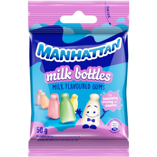 MANHATTAN CANDY MINI MILK BOTTLES 50G