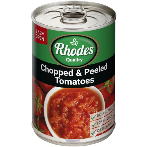 RHODES TOMATOES CHOPPED&PEELED 410G
