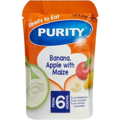 PURITY PUREED B/FOOD B APPLE&MAIZE 100G