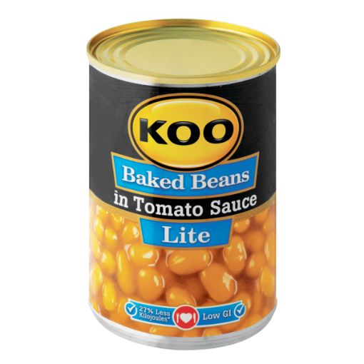 KOO BAKED BEANS IN TOM SAUCE LITE 410G