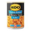 KOO BAKED BEANS IN TOM SAUCE LITE 410G