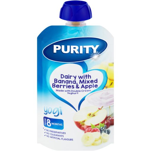 PURITY PUREED YOG/BAN/BRY&AP 110ML