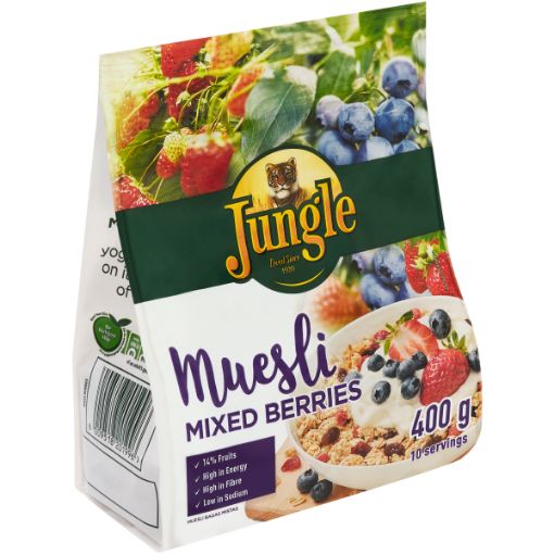 JUNGLE MUESLI MIXED BERRIES 400G