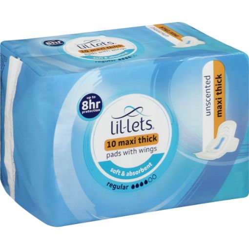 LIL-LETS PADS MAXI REGULAR UNSCENTED