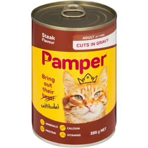 PAMPER CAN CIG STEAK 385G