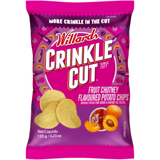 WILLARDS CHIPS CRINKLE CUT F/CHUT 120G