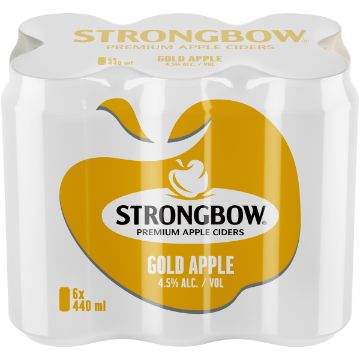 STRONGBOW GOLD APPLE CAN 440ML x 6