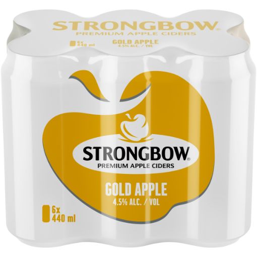 STRONGBOW GOLD APPLE CAN 440ML x 6