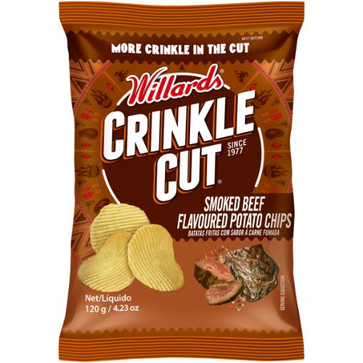 WILLARDS CHIPS CRINKLE CUT S/BEEF 120G