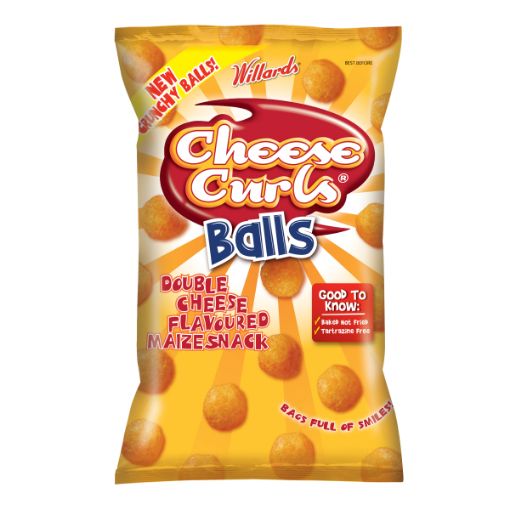 WILLARDS CHIPS CHS CURLS BALLS CHS 100G