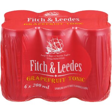 FITCH&LEEDES GRAPEFRUIT TONIC 200ML x 6