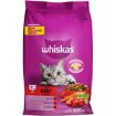 WHISKAS DRY ADULT CAT FOOD BEEF 900G