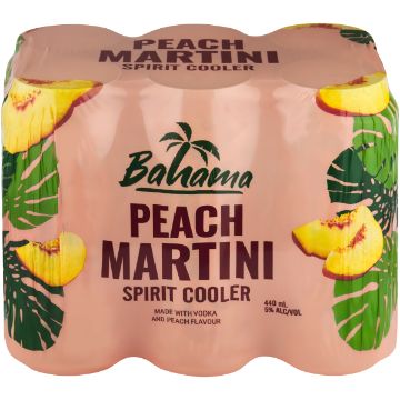 BAHAMA PEACH MARTINI S/COOLER 440ML x 6