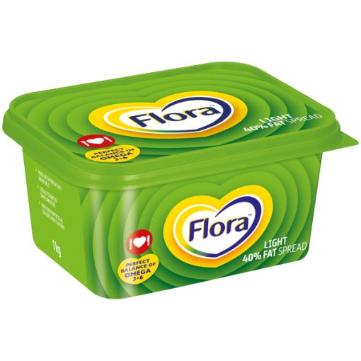 FLORA MARGARINE LIGHT MEDIUM FAT SPREAD TUB