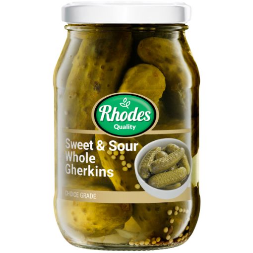 RHODES GHERKINS SWEET&SOUR 385G