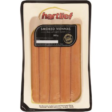 HARTLIEF SMOKED VIENNAS 500G