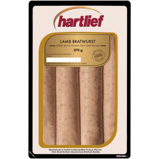 HARTLIEF LAMB BRATWURST 370G