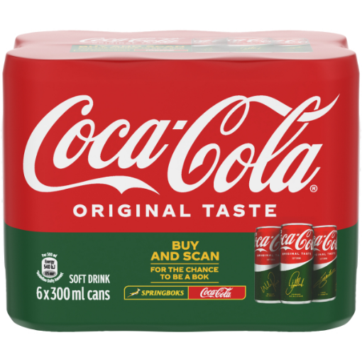 COCA-COLA REGULAR CAN  6 x 300ML x 6