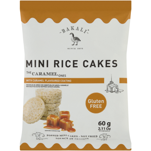 BAKALI MINI CTD RICE CAKES CARAMEL  1 x 60G