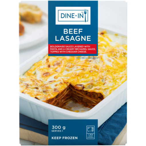 DINE-IN MEALS BEEF LASAGNE  1 x 300G