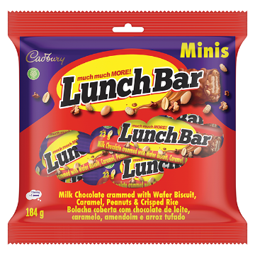 CADBURY MINIS LUNCH BAR  1 x 184G