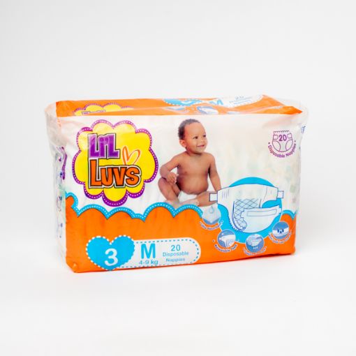 LIL LUVS NAPPIES MEDIUM  1 x 100`S