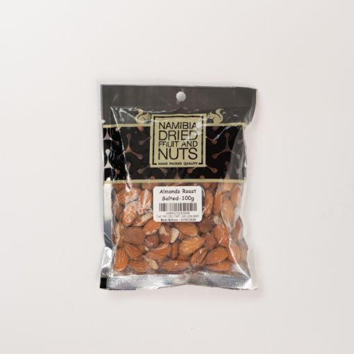 NAM DRIED FRUIT ALMONDS R/SALTED  1 x 100G